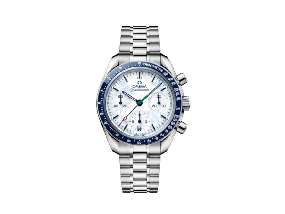 Speedmaster 38 Chronograph Automatik Milano Cortina Paralympics 2026 Edelstahl 38mm weißes Zifferblatt Metallband