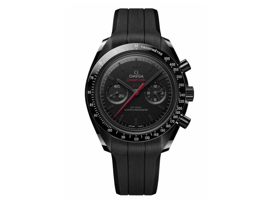 Speedmaster Dark Side of the Moon Chronograph Handaufzug Keramik 44mm schwarzes Zifferblatt schwarzes Textilband