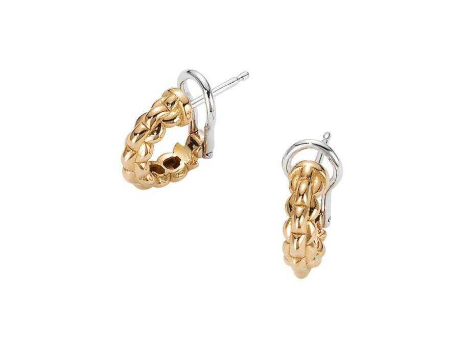 Eka Tiny Creolen schmal Gelbgold