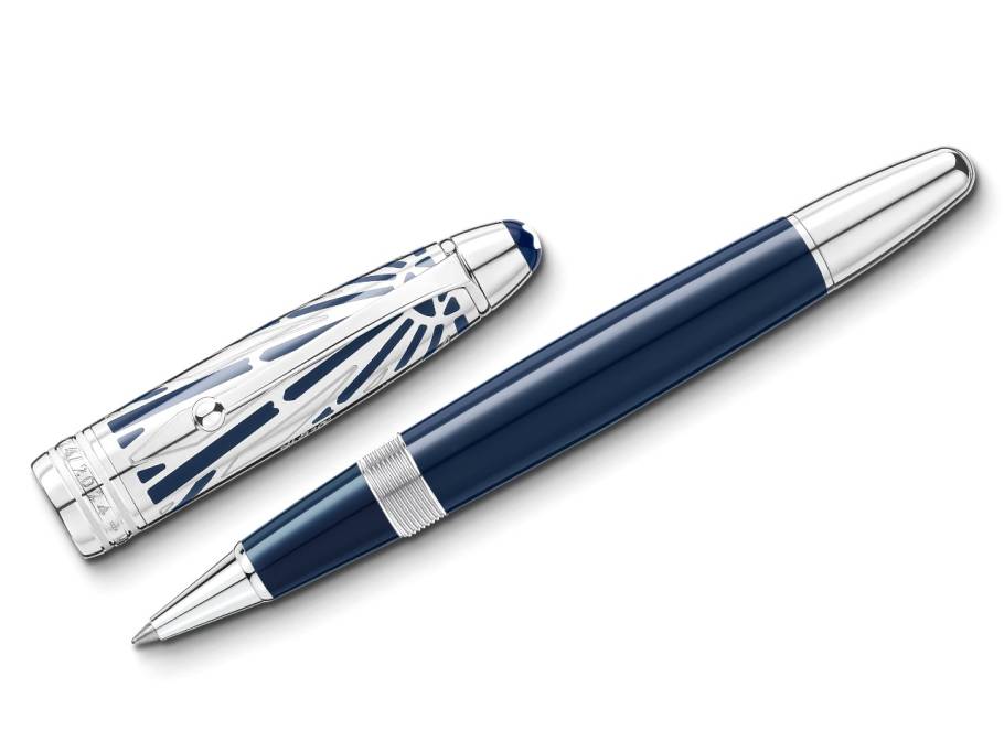 The Origin Collection Doué LeGrand Rollerball dunkelblaues Edelharz platiniert