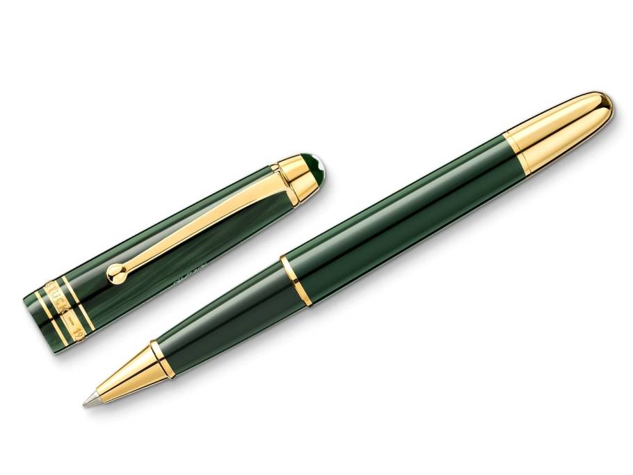 The Origin Collection Classique Rollerball dunkelgrünes Edelharz vergoldet