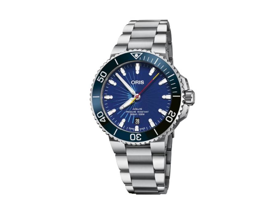 Aquis Date Sun Wukong Limited Edition Automatik Edelstahl 41,5mm blaues Zifferblatt Metallband