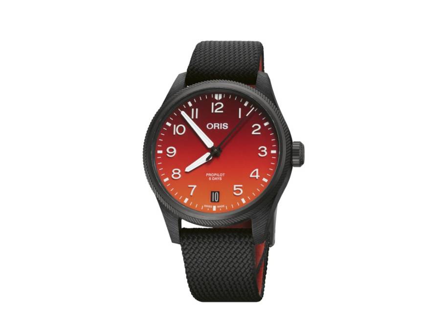ProPilot Coulson Limited Edition Automatik Titan 41mm rotes Zifferblatt schwarzes Textilband
