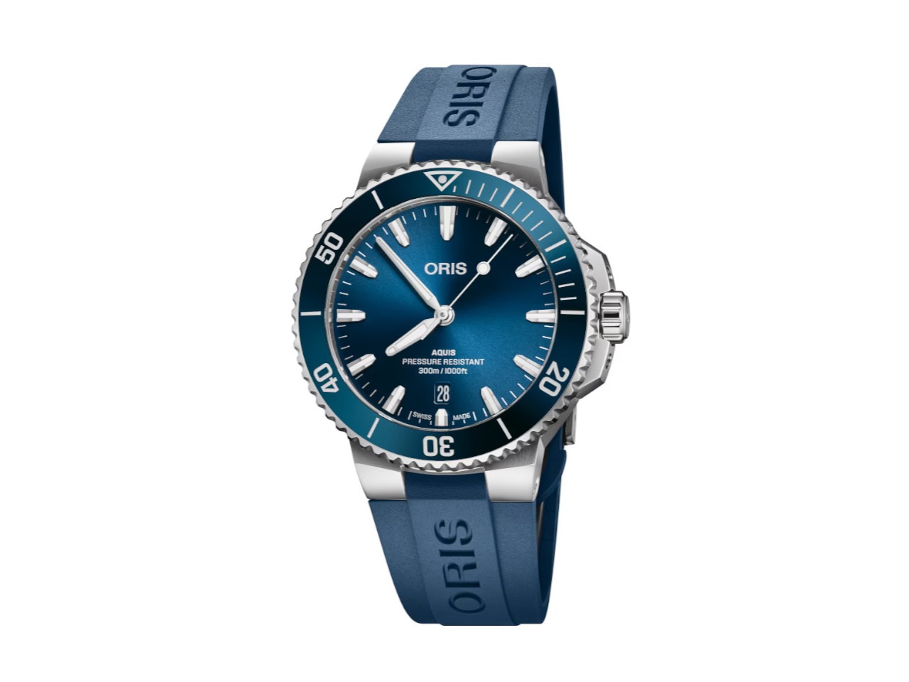 Oris Aquis Date Automatik Edelstahl 41,5mm blaues