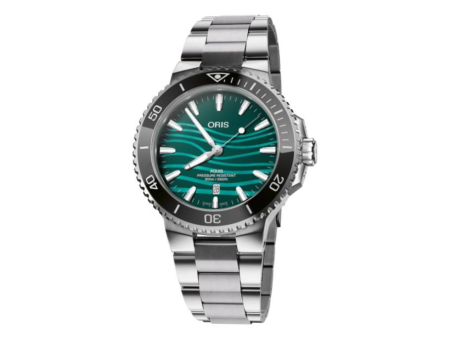 Aquis Date Yangtze Jiangtun Limited Edition Automatik Edelstahl 43,5mm grünes Zifferblatt Metallband