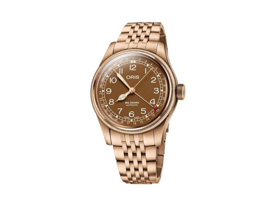 Big Crown Pointer Date Automatik Bronze 40mm braunes Zifferblatt Metallband