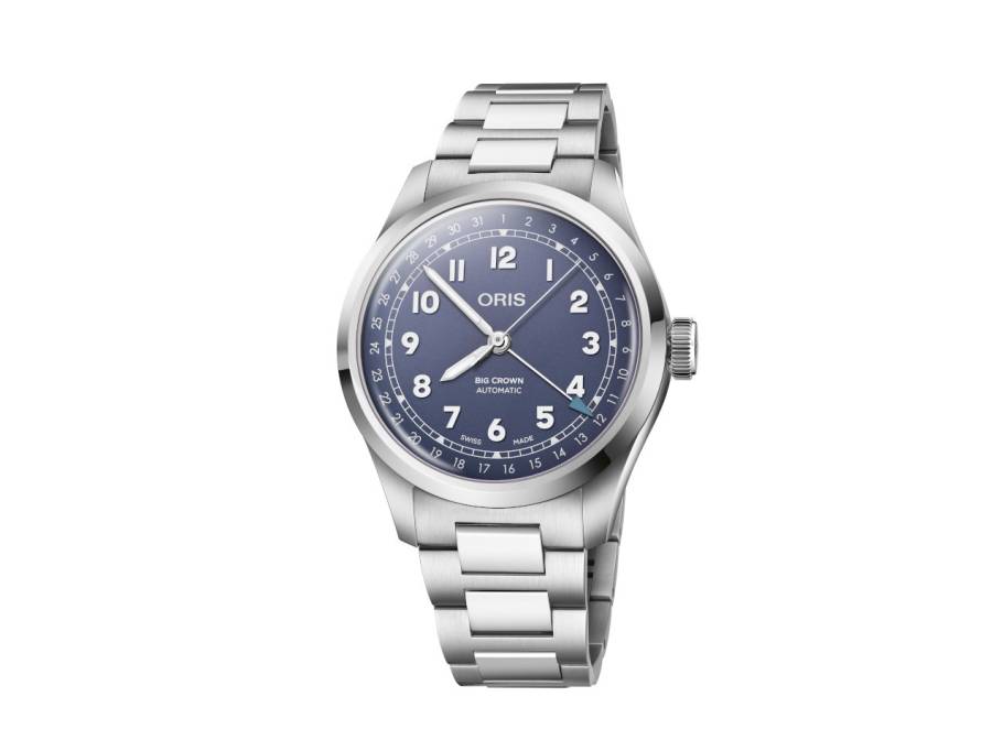 Big Crown Pointer Date Automatik Edelstahl 40mm blaues Zifferblatt Metallband