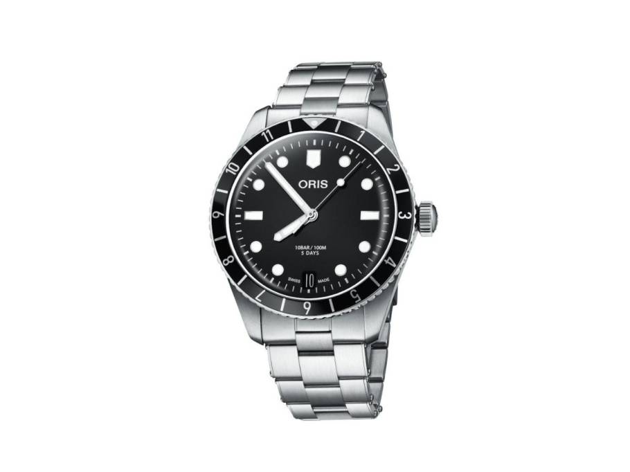 Divers Sixty-Five 12H Calibre 400 Automatik Edelstahl 40mm schwarzes Zifferblatt Metallband