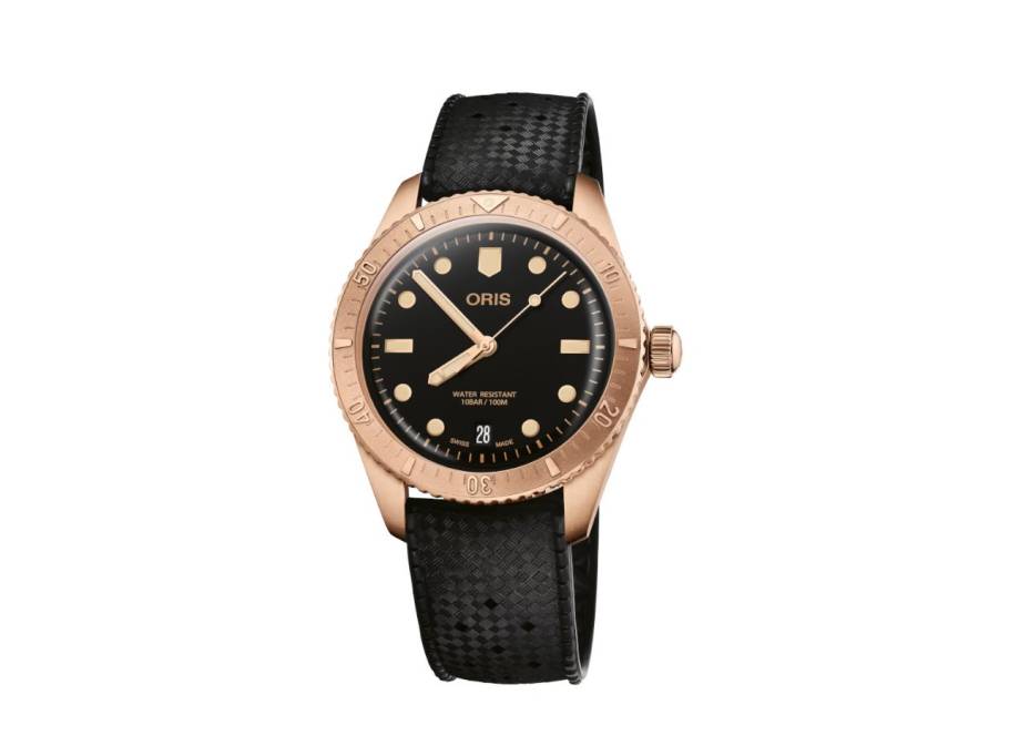 Divers Sixty-Five Cotton Candy Automatik Bronze 38mm schwarzes Zifferblatt schwarzes Kautschukband