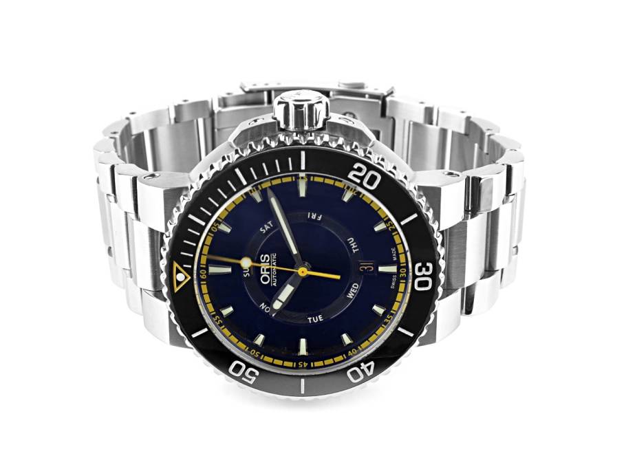 Aquis Great Barrier Reef II Limited Edition Automatik Edelstahl blau Metallband 01 735 7673 4185-Set MB Full Set Occasion Refurbished