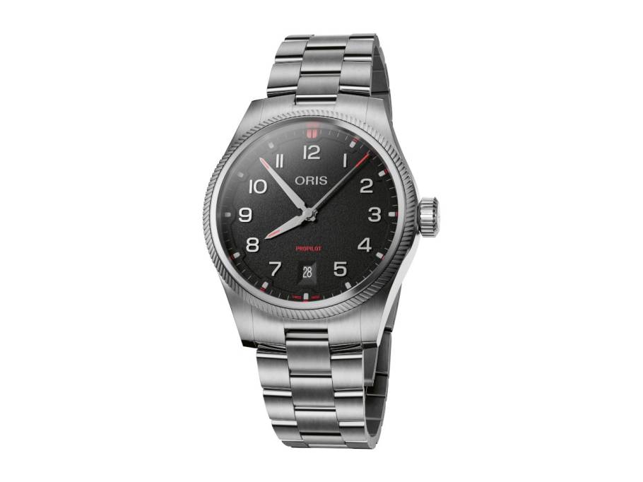 ProPilot Date Automatik Edelstahl 41mm schwarzes Zifferblatt Metallband