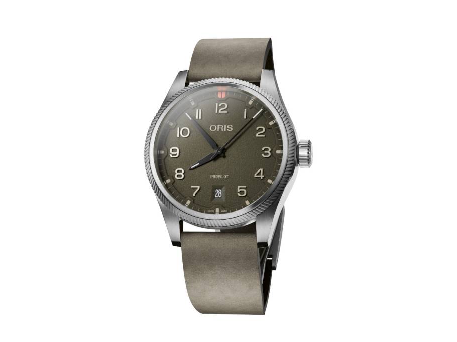 ProPilot Date Automatik Edelstahl 41mm grünes Zifferblatt grünes Lederband