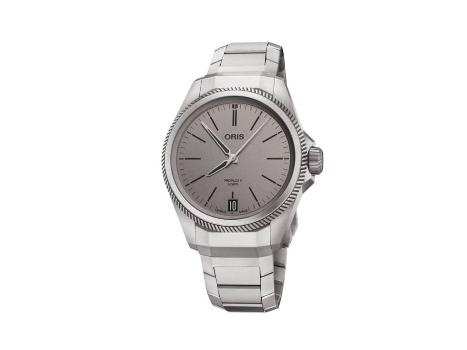 Pro Pilot X Calibre 400 Automatik Titan 39mm graues Zifferblatt Metallband