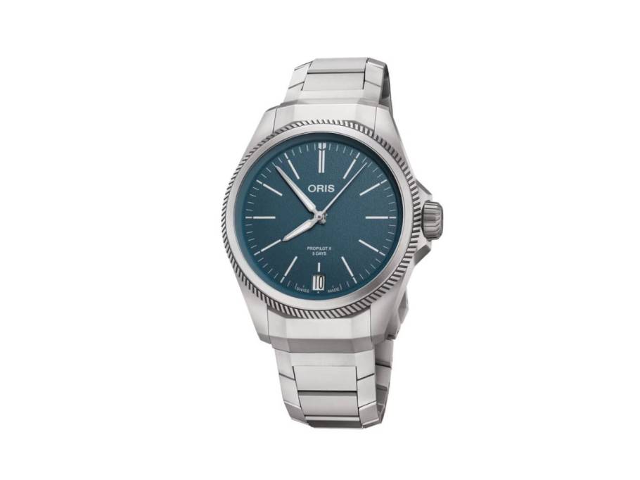 Pro Pilot X Calibre 400 Automatik Titan 39mm blaues Zifferblatt Metallband