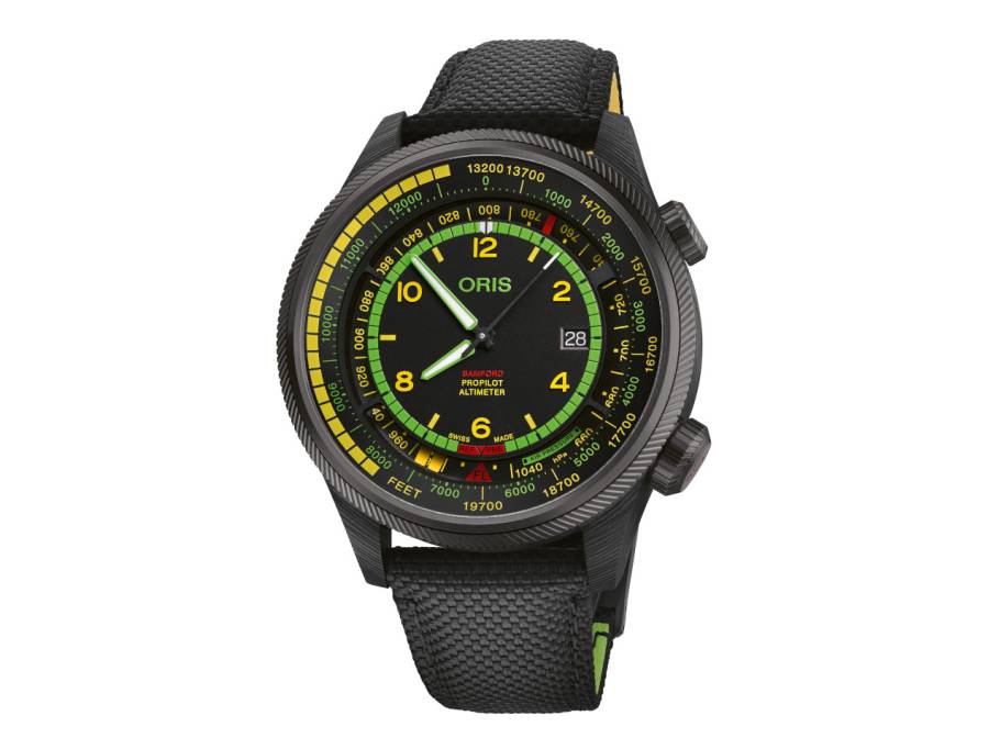 ProPilot Altimeter "Mission Control" X Bamford Watch Department Automatik Karbon 47mm schwarzes Zifferblatt schwarzes Textilband Limited Edition