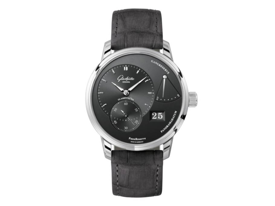 PanoReserve Herrenuhr Edelstahl grau