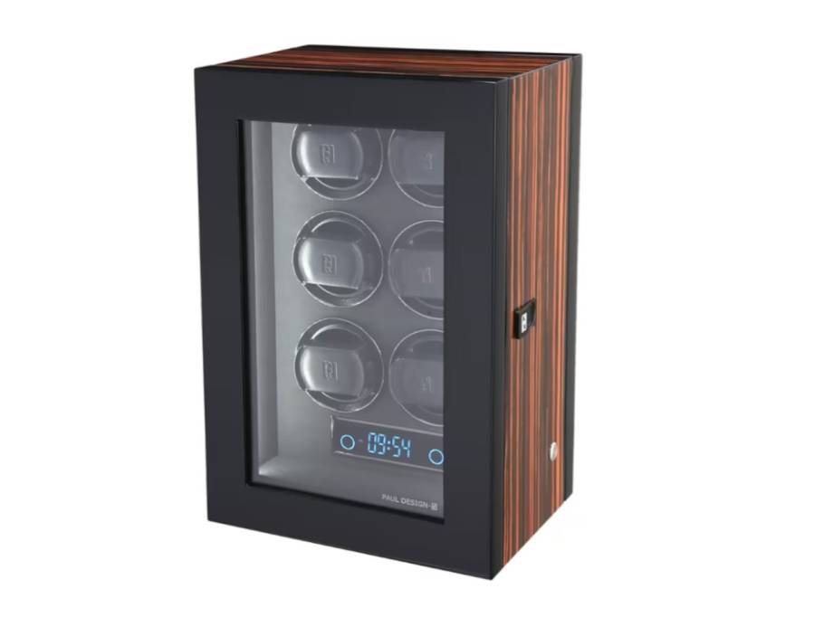 Gentlemen  6 Uhrenbeweger Holz Makassar Hochglanz