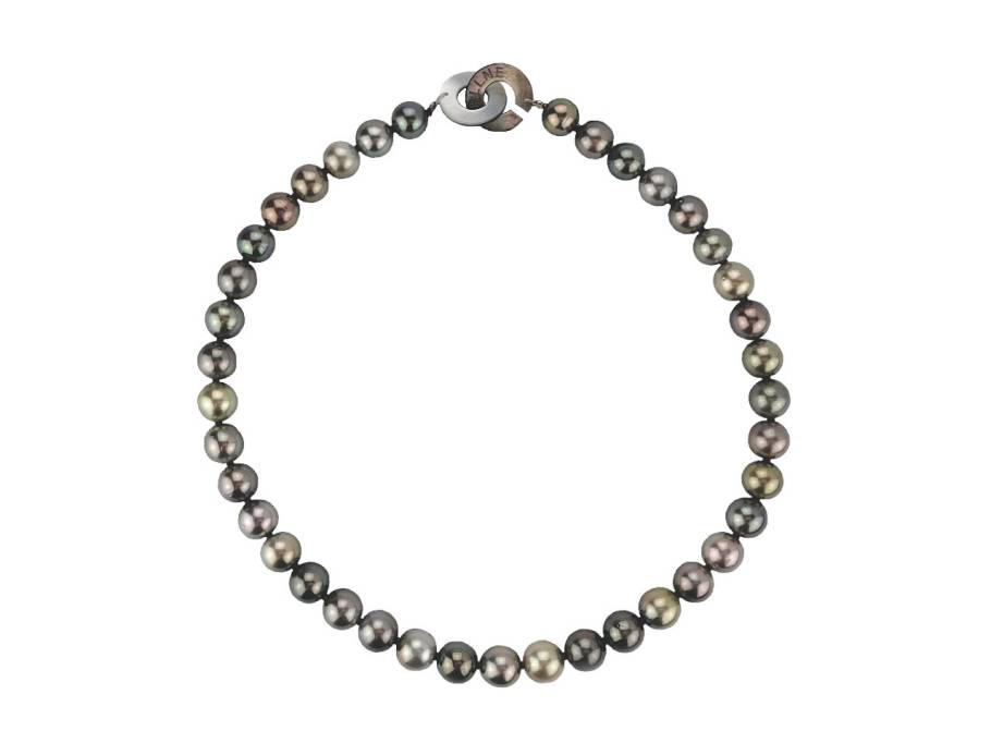 Perlchoker mit Fijiperlen multicolor