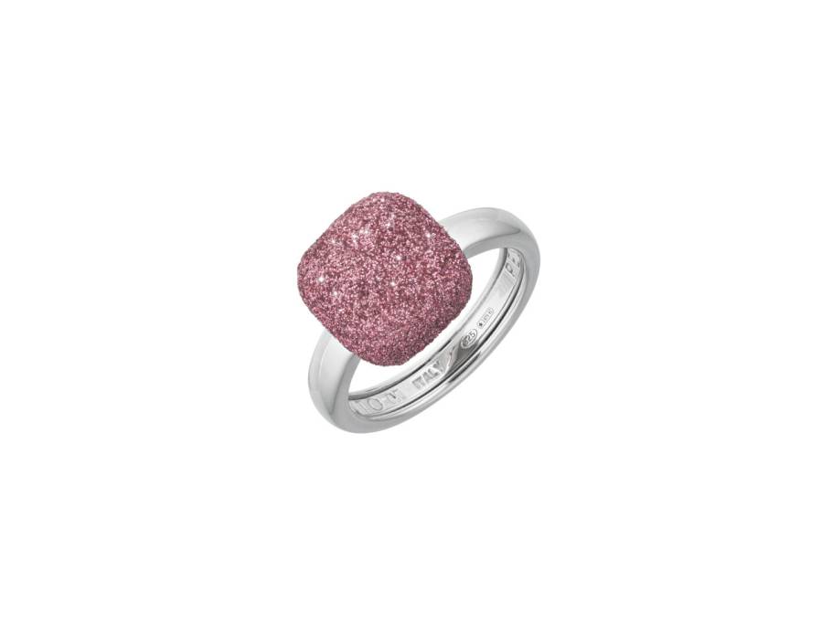 Polvere di Sogni - Colors of the World "Pink Jaipur" Ring Silber 4mm pinker Emaillestaub