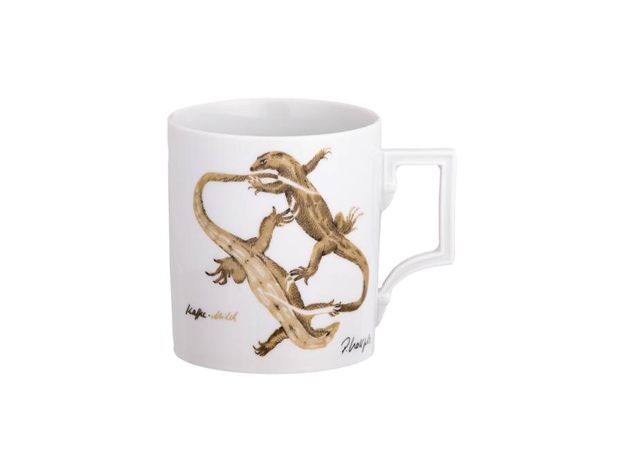MUG Henkelbecher Juwelier Roller Art Edition "Peter Kallfels, Kaffee - Milch"