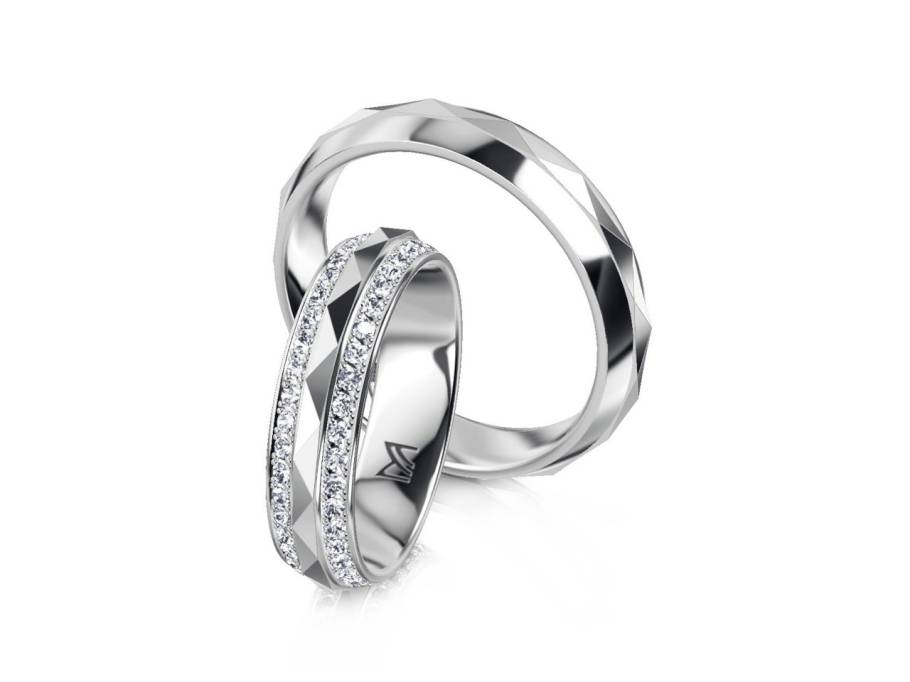 Phantastics Trauring Paar aus 950/- Platin mit Brillanten 0,690ct