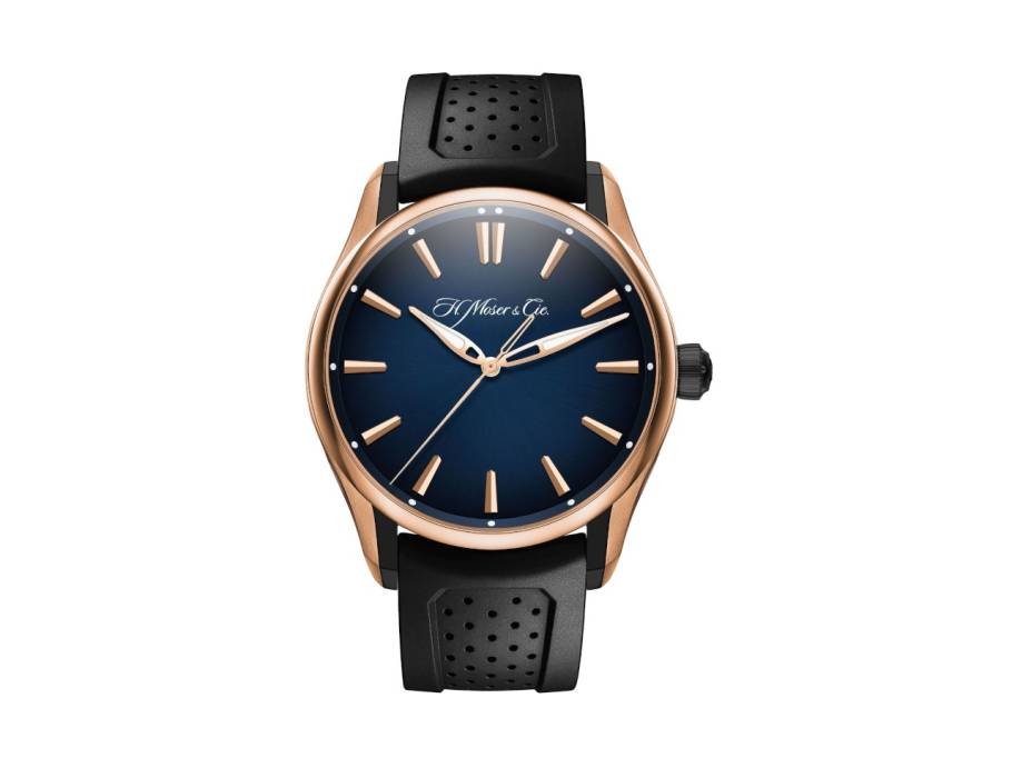 Pioneer Centre Seconds Blau Fumé Automatik Rotgold und Titan DLC-Schwarz 42,8mm blaues Zifferblatt schwarzes Kautschukband