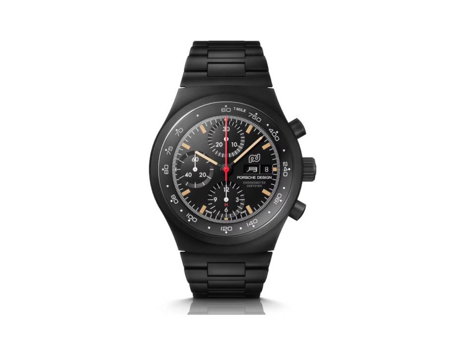 Chronograph 1 - Hodinkee 2024 Limited Edition Automatik Titan beschichtet 41mm schwarzes Zifferblatt Metallband beschichtet