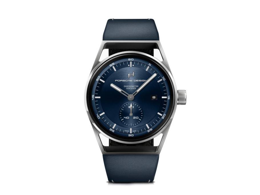 Sport Chrono Subsecond 42 Titan blaues Lederband 