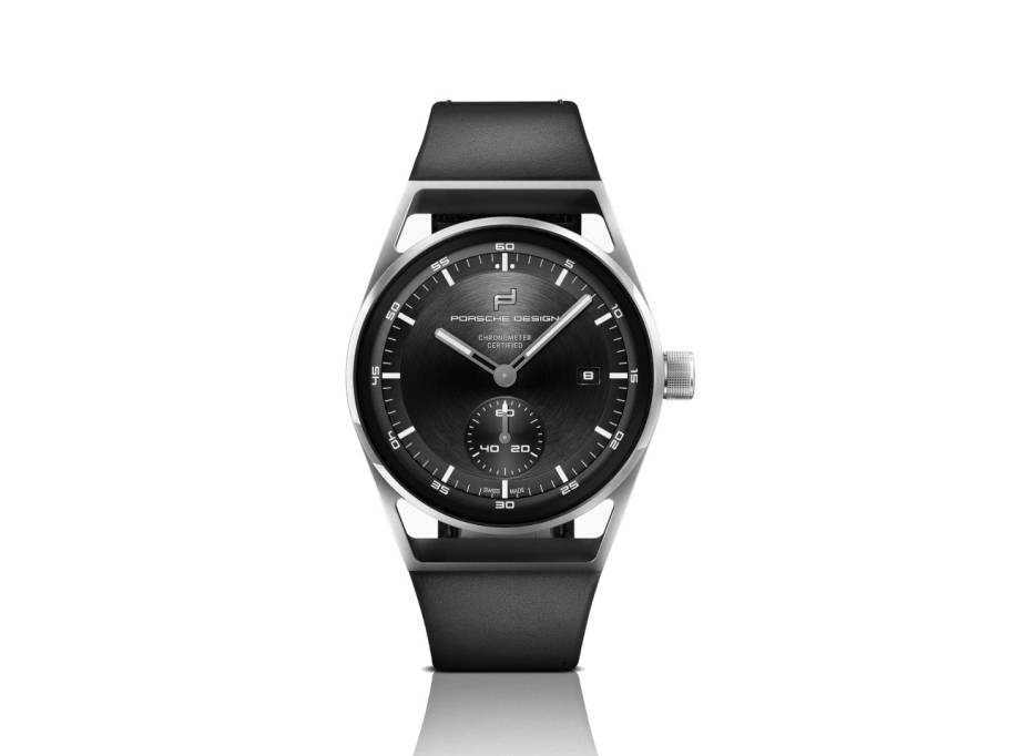 Sport Chrono Subsecond 39 Titan schwarzes Lederband 