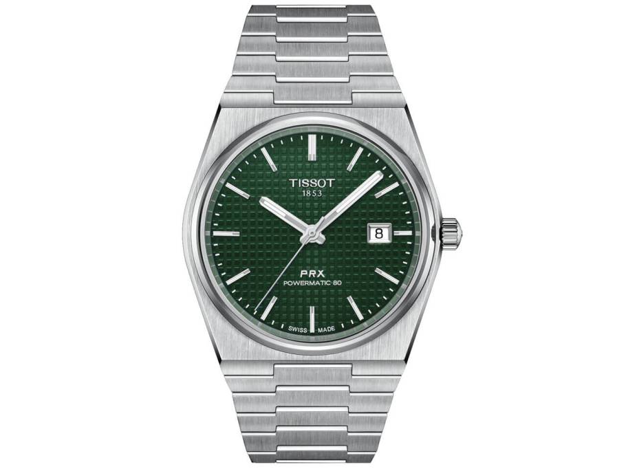 PRX Powermatic 80 Edelstahl grünes Zifferblatt Edelstahlband