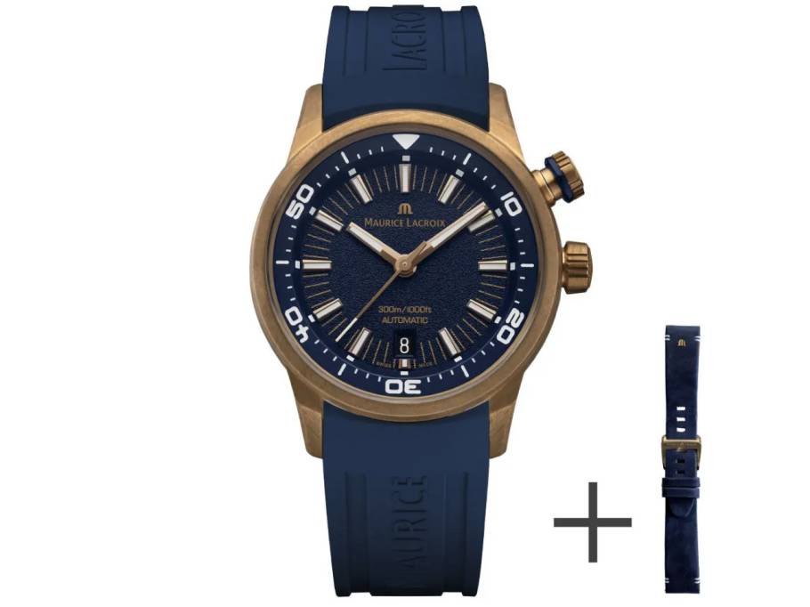  Pontos S Diver Automatik Bronze 42 mm dunkelblau Kautschukband dunkelblau Limited Edition