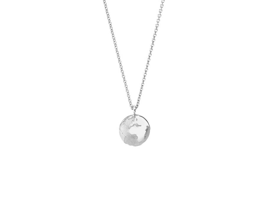 Meine Welt: Individuelle Weltkugel mit Ihren Lieblingszielen in Platin 10mm