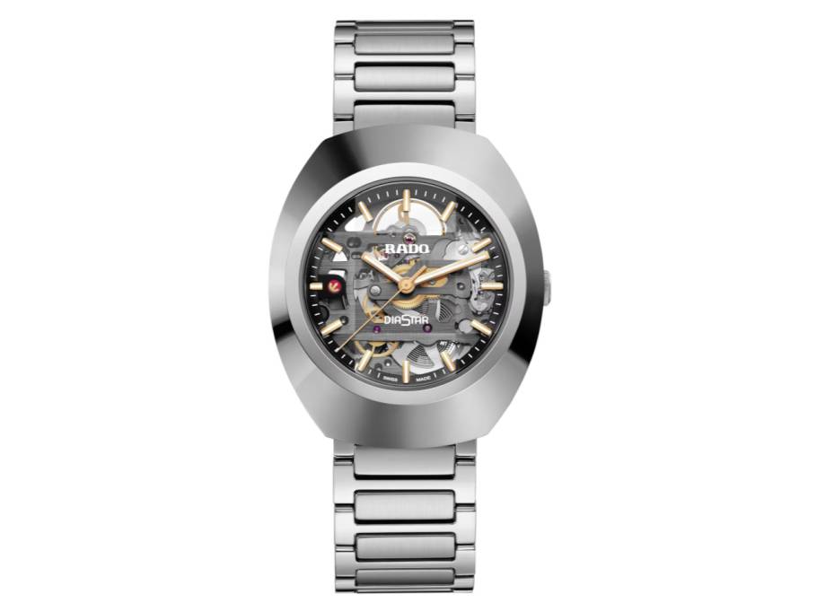 DiaStar Original Skeleton Automatik Edelstahl 38mm skelettiertes Zifferblatt Metallband