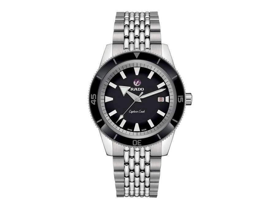 Captain Cook Edelstahl schwarz Edelstahlband