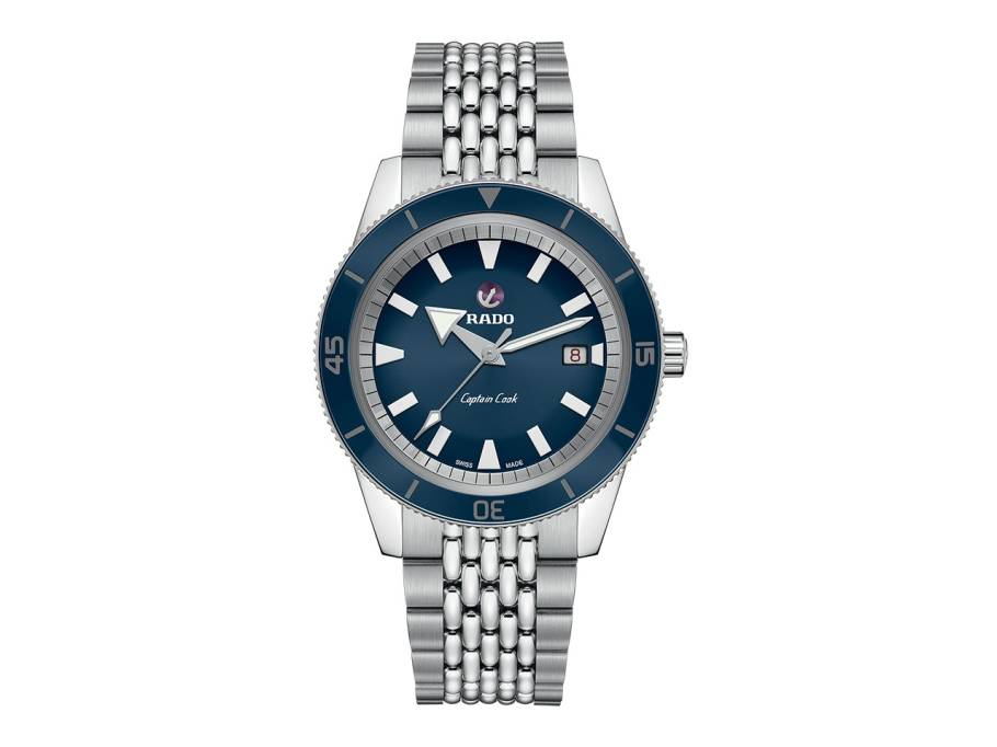 Captain Cook Edelstahl blau Edelstahlband