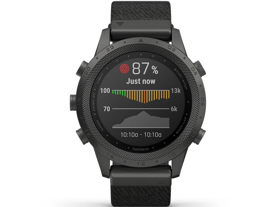 MARQ Commander digital schwarzes Jacquard-Weave Nylonarmband