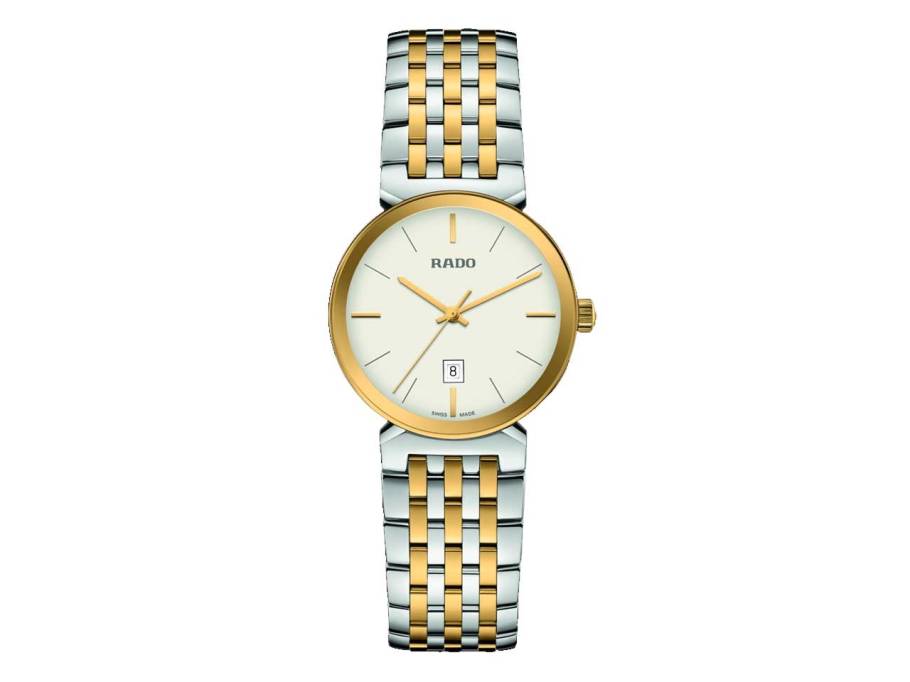 Florence Classic Quarz Edelstahl light Zifferblatt Metallband bicolor