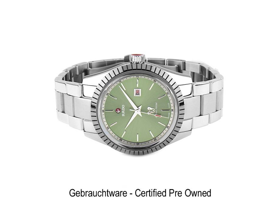 HyperChrome Classic Automatik Edelstahl 35mm grünes Zifferblatt Metallband R33103314 Full Set Occasion