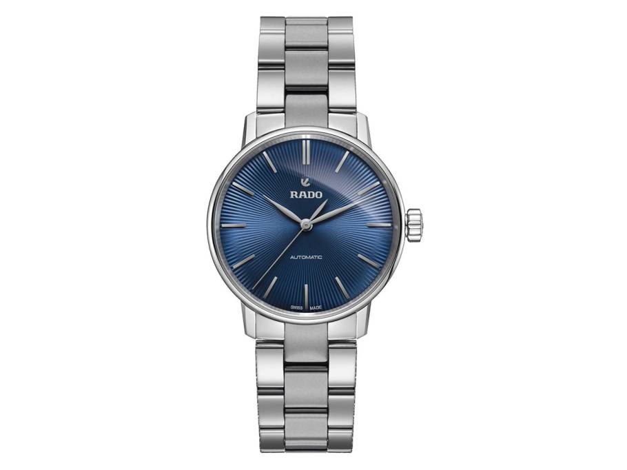 Coupole Classic S Automatik Edelstahl blau Metallband