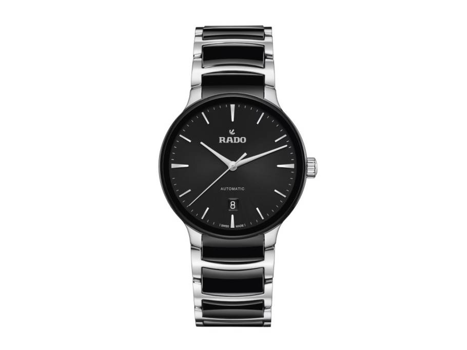 Centrix Automatik Edelstahl 39,5mm schwarzes Zifferblatt Metallband