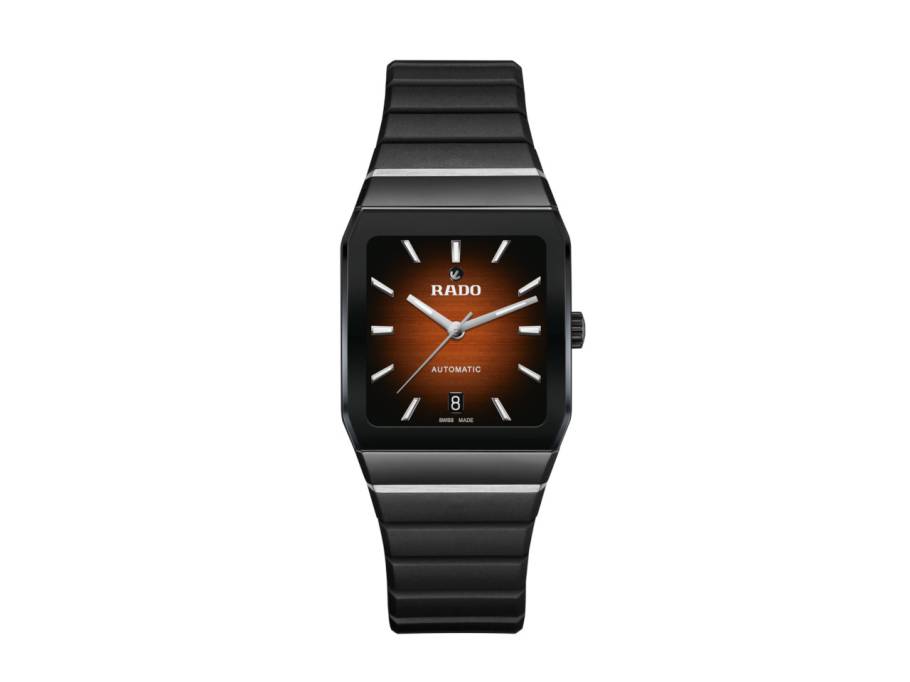 Anatom Automatik Keramik 32,5mm schwarz-rotes Zifferblatt schwarzes Kautschukband