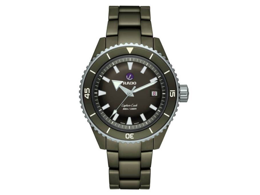 Captain Cook  Diver Keramik olivgrün Keramikband  