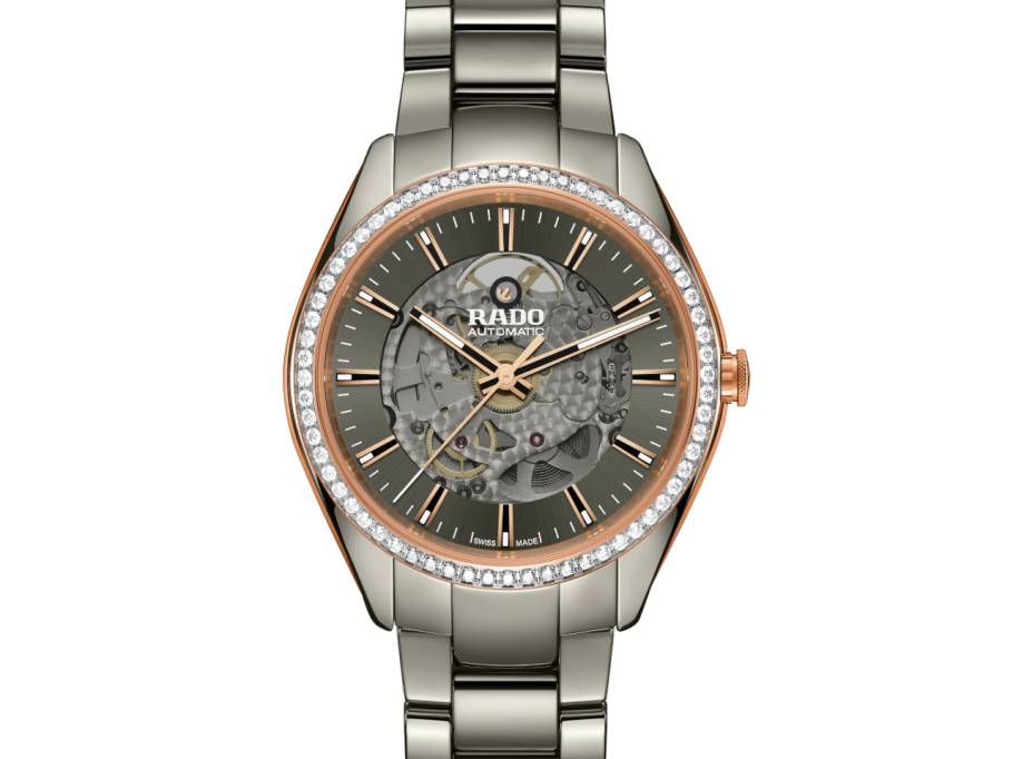 HyperChrome Automatik Diamonds Keramik 42mm graues Zifferblatt graues Keramikband