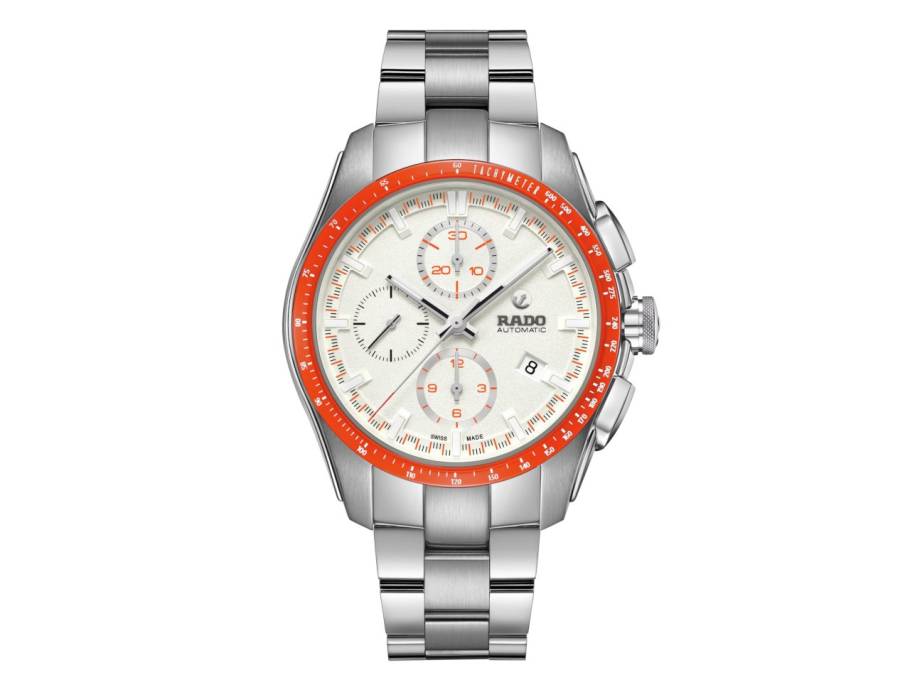 HyperChrome Chronograph Automatik Edelstahl 44mm weißes Zifferblatt Metallband