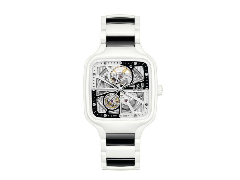 True Square Open Heart Diamonds Automatik Keramik 38mm weißes Zifferblatt weißes Keramikband limitiert