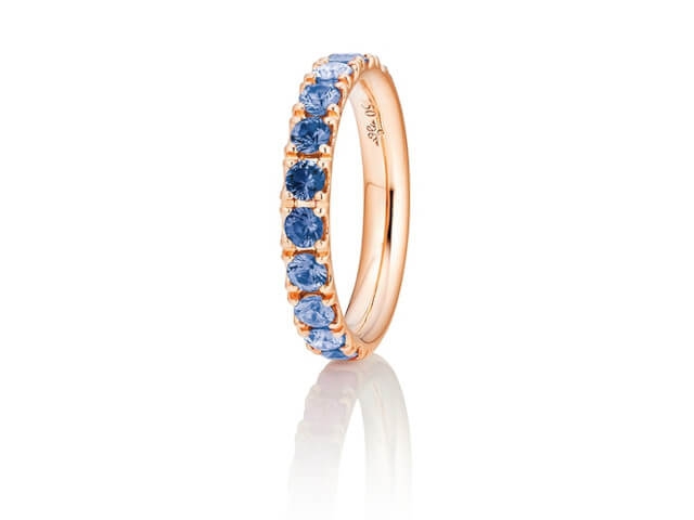 Rainbow Ring Roségold Saphir blau