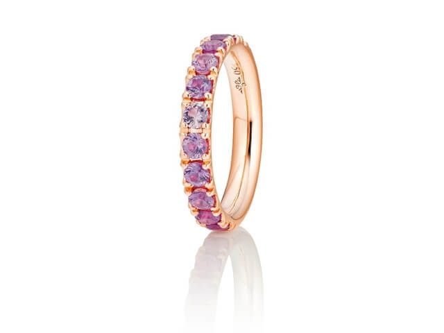 Rainbow Ring Roségold Saphir pink