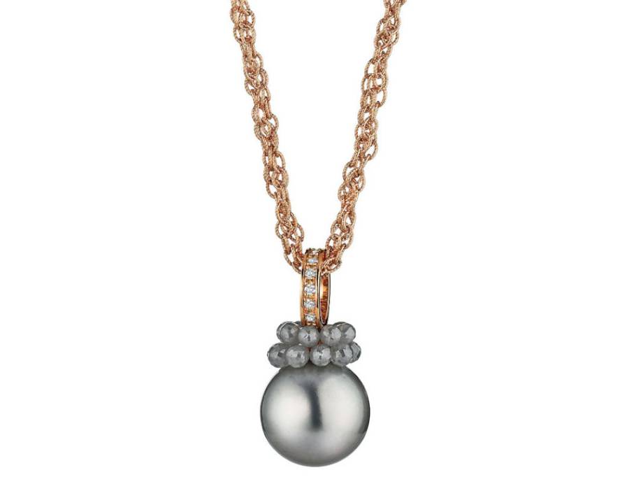 Rendezvous Collier Roségold mit Tahitiperle und Brillanten