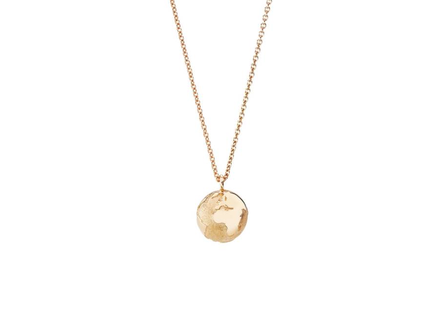 Meine Welt: Individuelle Weltkugel mit Ihren Lieblingszielen in Rotgold 10mm