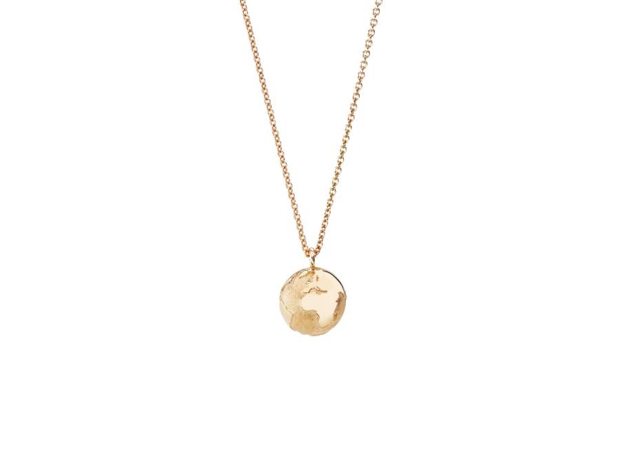 Meine Welt: Individuelle Weltkugel mit Ihren Lieblingszielen in Rotgold  8mm